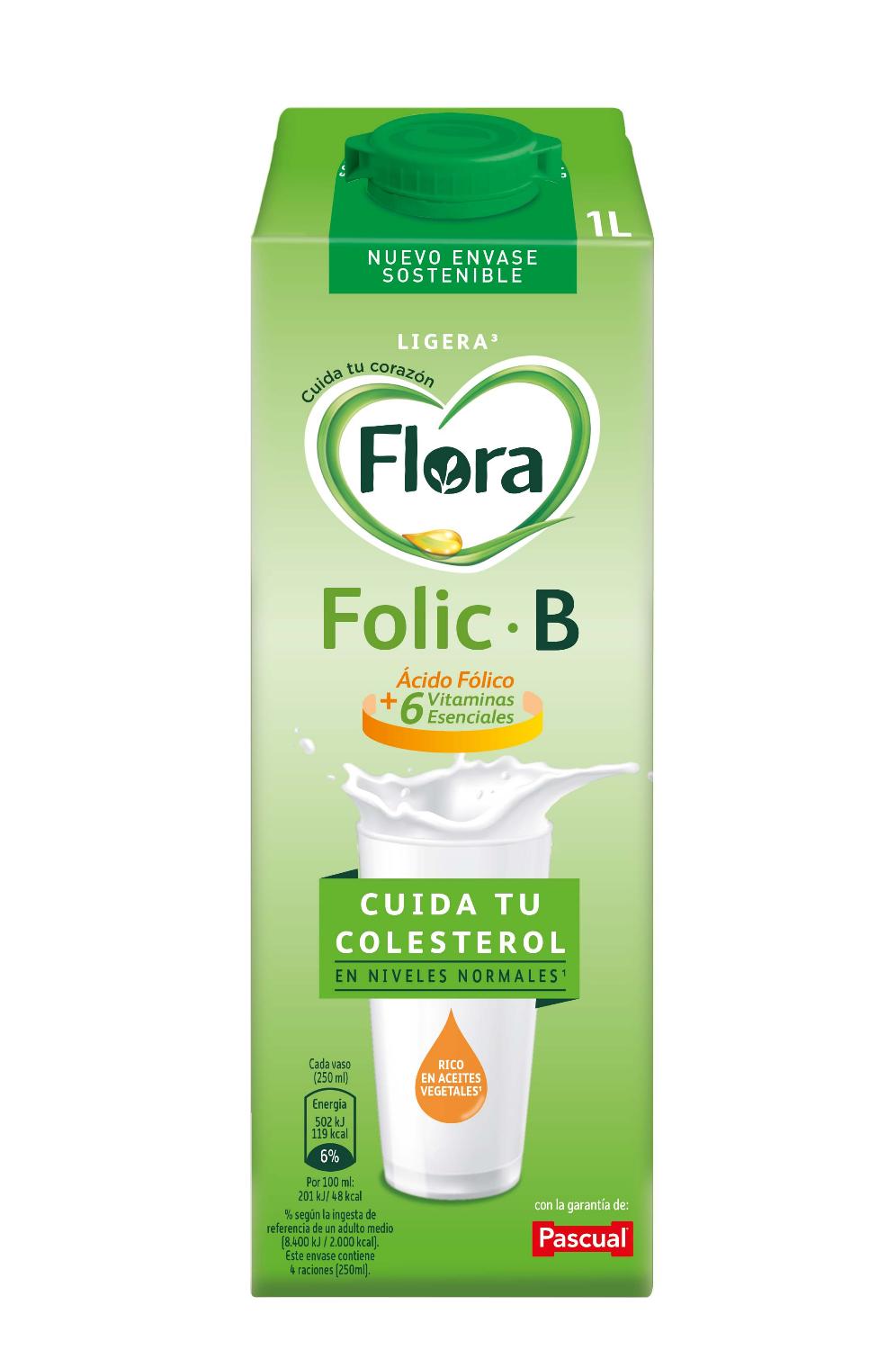 leche flora semi.folic b 1l