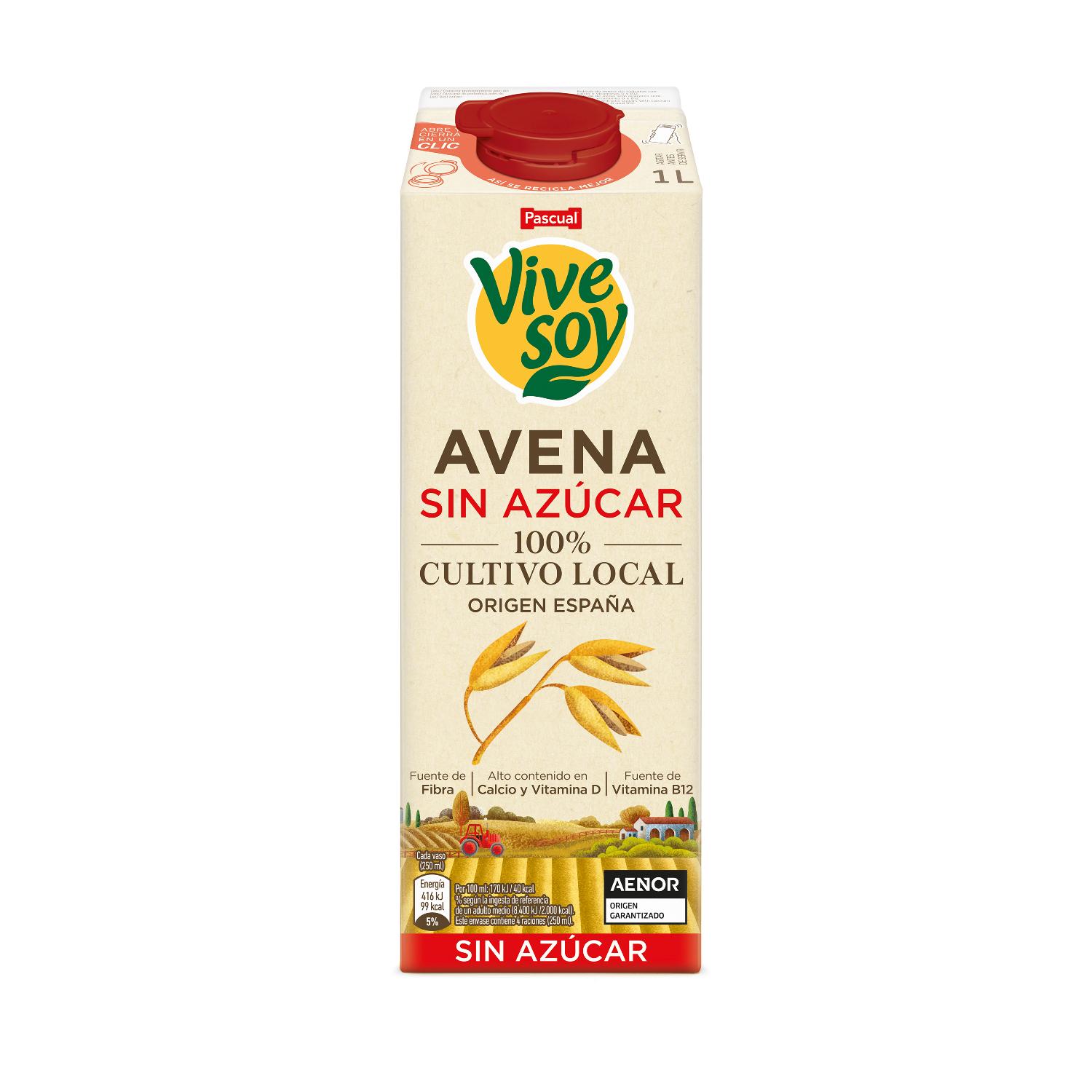 bebida de avena plus vivesoy 1 lt c6