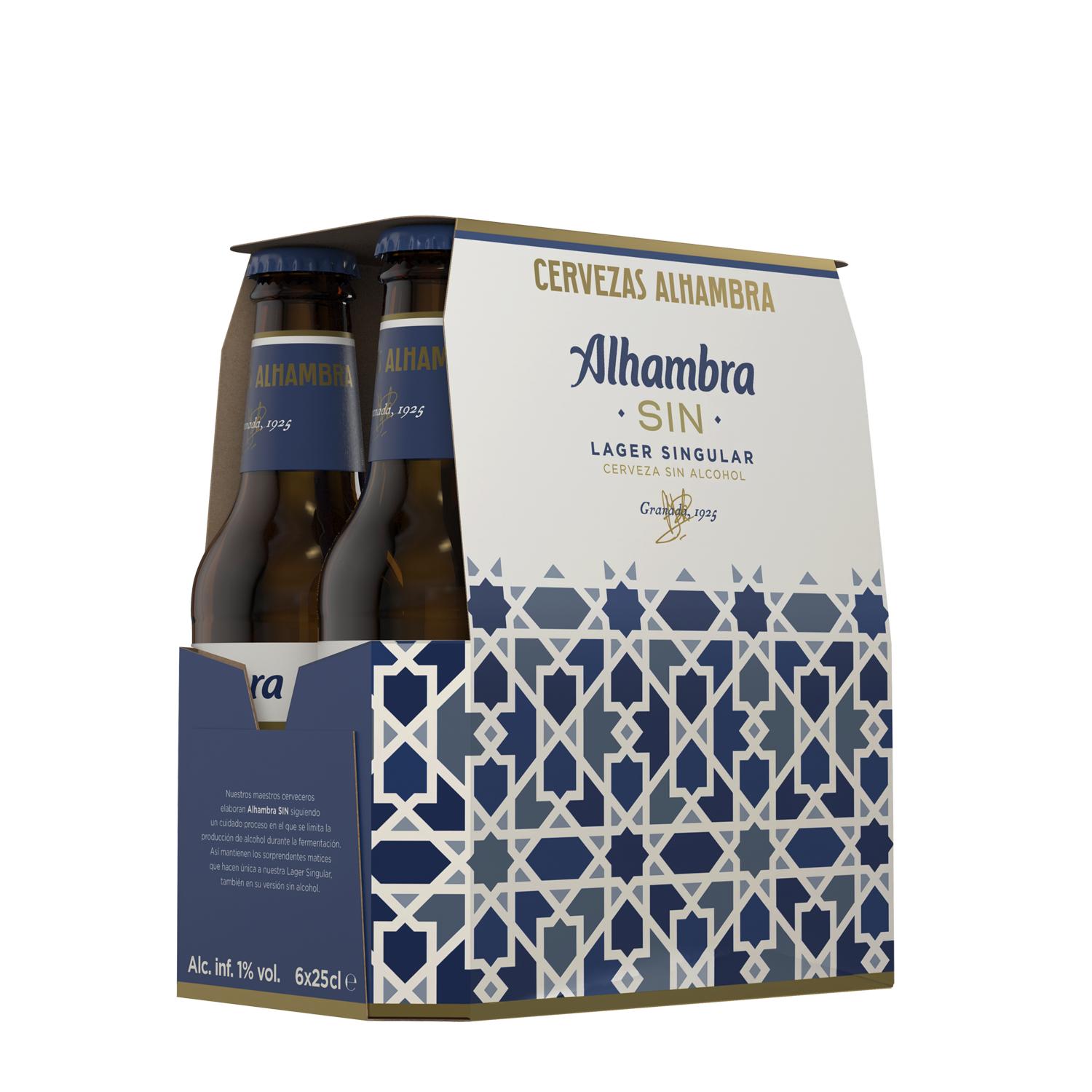 cerveza s/alcohol alhambra 25 cl p-6