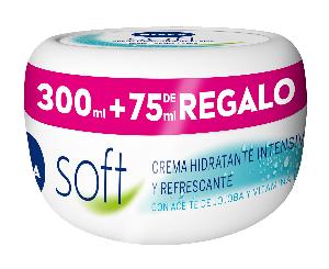 crema corporal soft nivea 300 ml + 75ml grat.