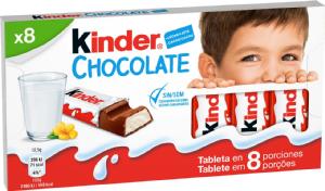chocolate t8 kinder 100 g 8u