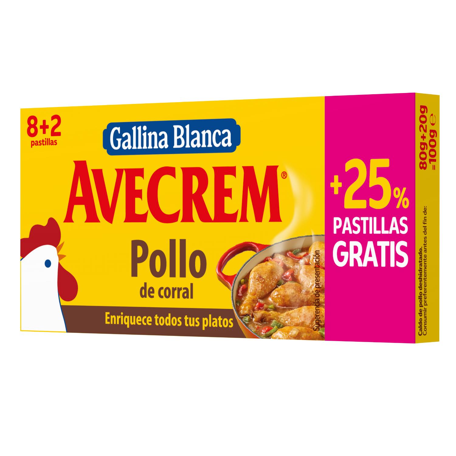 caldo avecrem pollo 8 past.+2 caldo avecrem pollo 8 past.+2