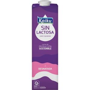 leche desnatada s/lactosa kaiku brik 1 l