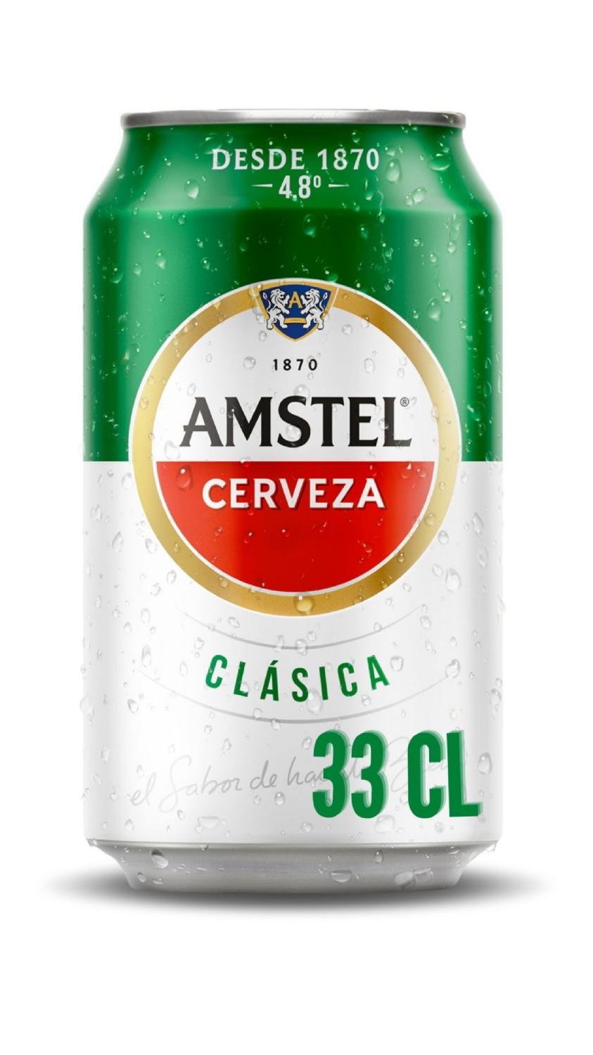 cerveza clasica amstel lata 33 cl