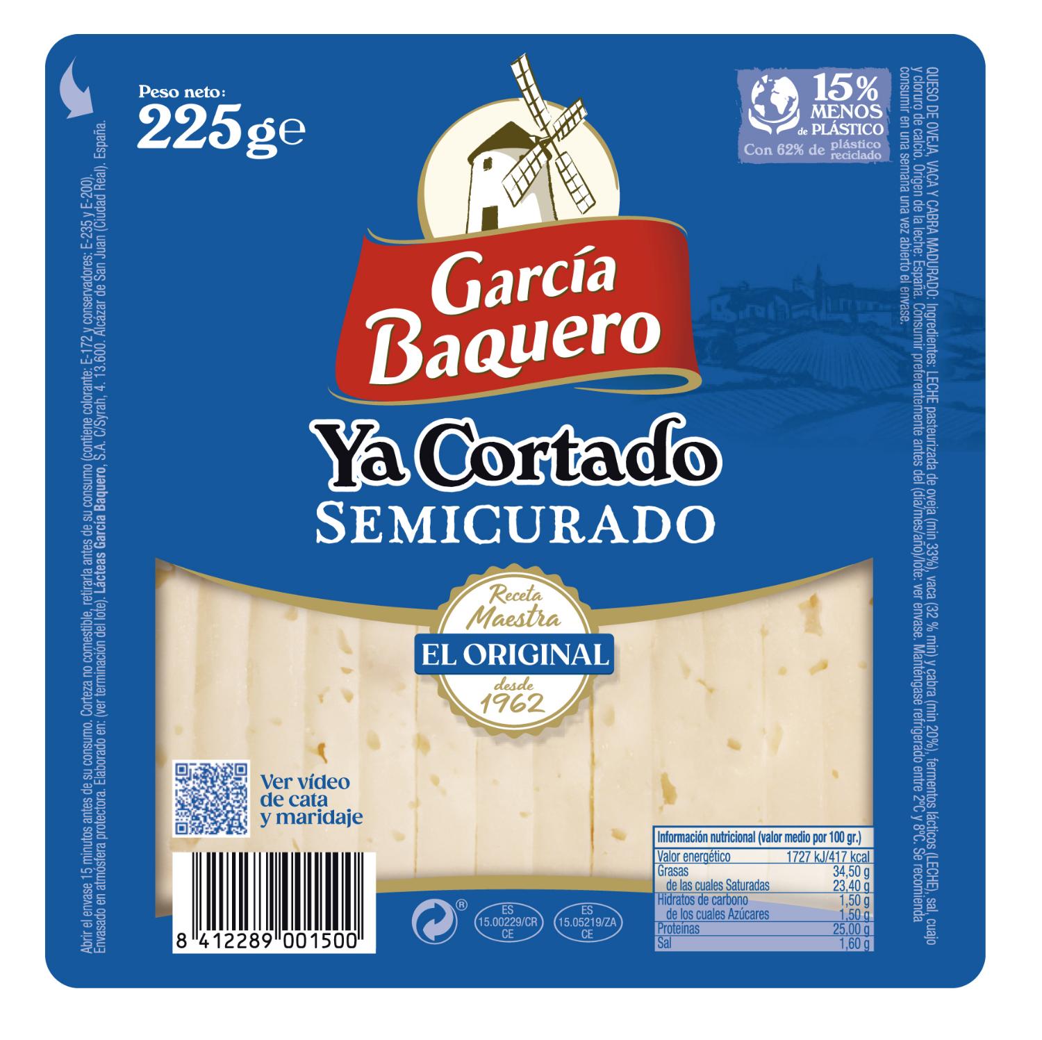 queso semicurado ya cortado garcia baquero 250g queso semicurado ya cortado garcia baquero 250g