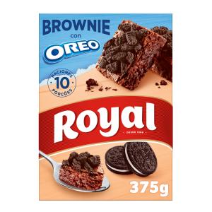 preparado brownie con oreo royal 375 g