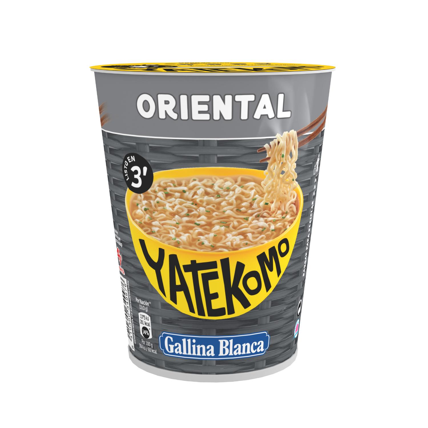 noodles yatekomo oriental cup 60g