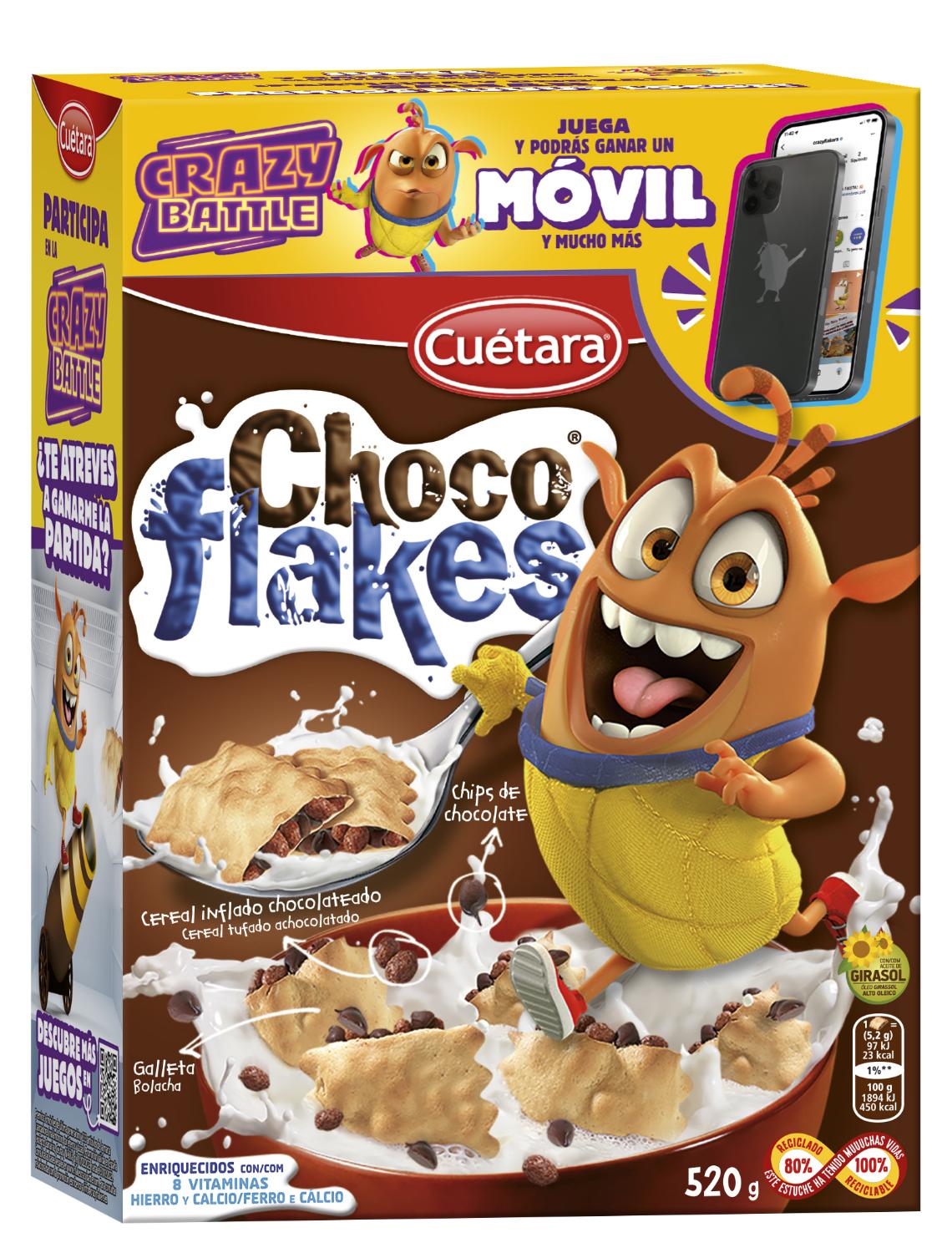 cereales choco flakes cuetara 520 g