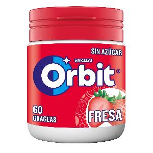 chicle fresa-morango orbit bote 60 grageas