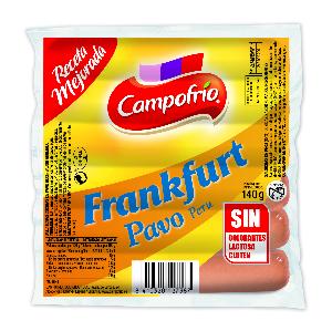 salchicha frankfurt pavo campofrio 140 g 6u