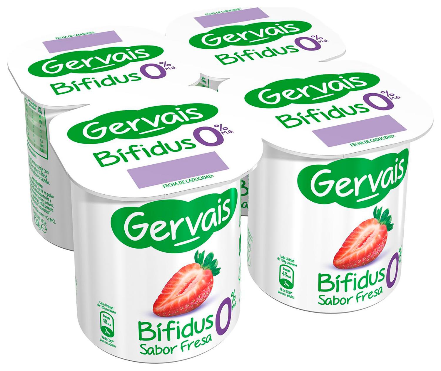 yogur bifidus 0% fresa gervais 120 g p-4