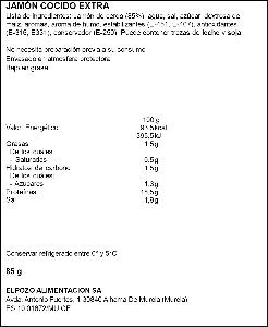 jamon cocido braseado elpozo lonchas finas 85 g