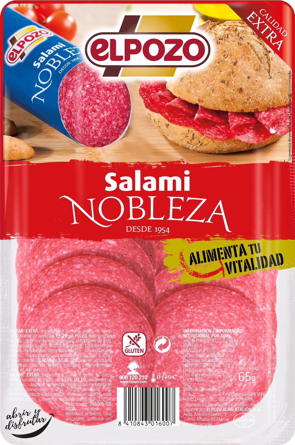 salami nobleza elpozo lonchas 75 g