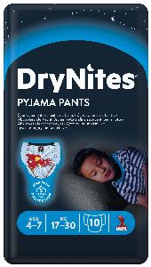 pyjama pants 4-7 años niño drynites 10 u.
