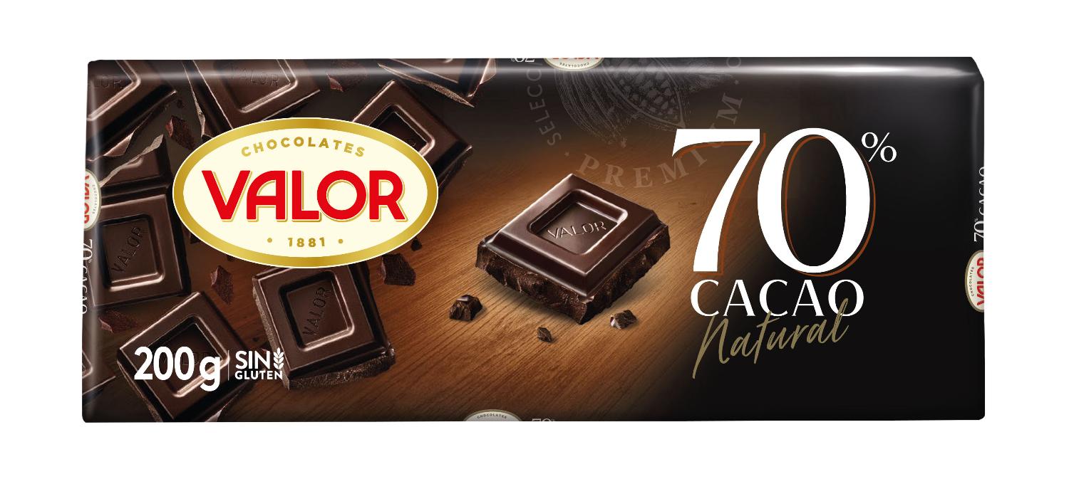 chocolate negro 70% valor 200 g
