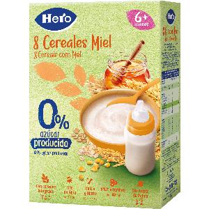 papilla 8 cereales con miel grano completo hero 340 g