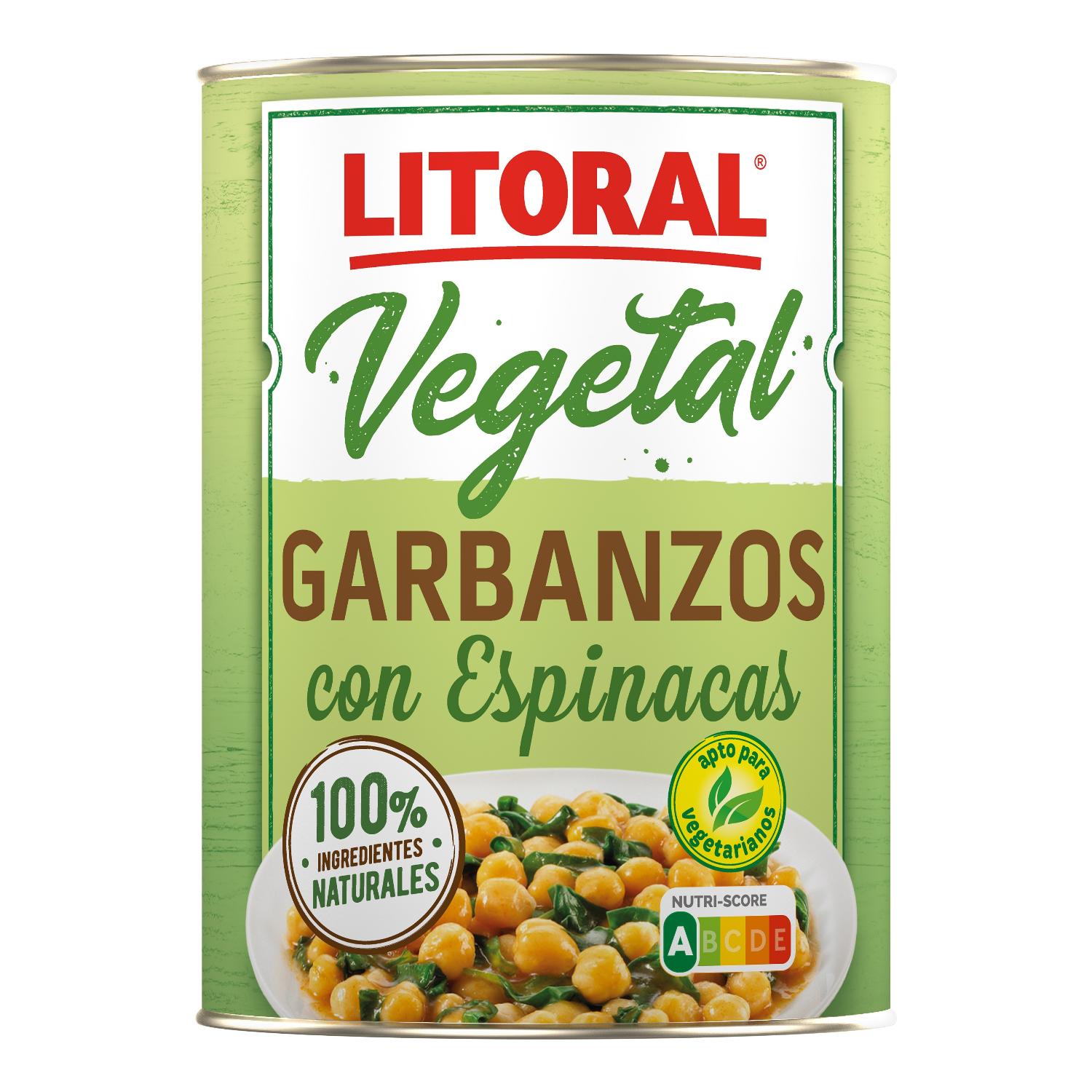 garbanzo c/espinacas litoral 425 g