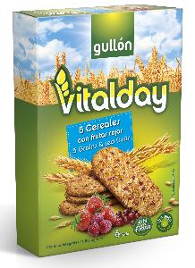 galletas vitalday cereales con frutos rojos gullon 240 g