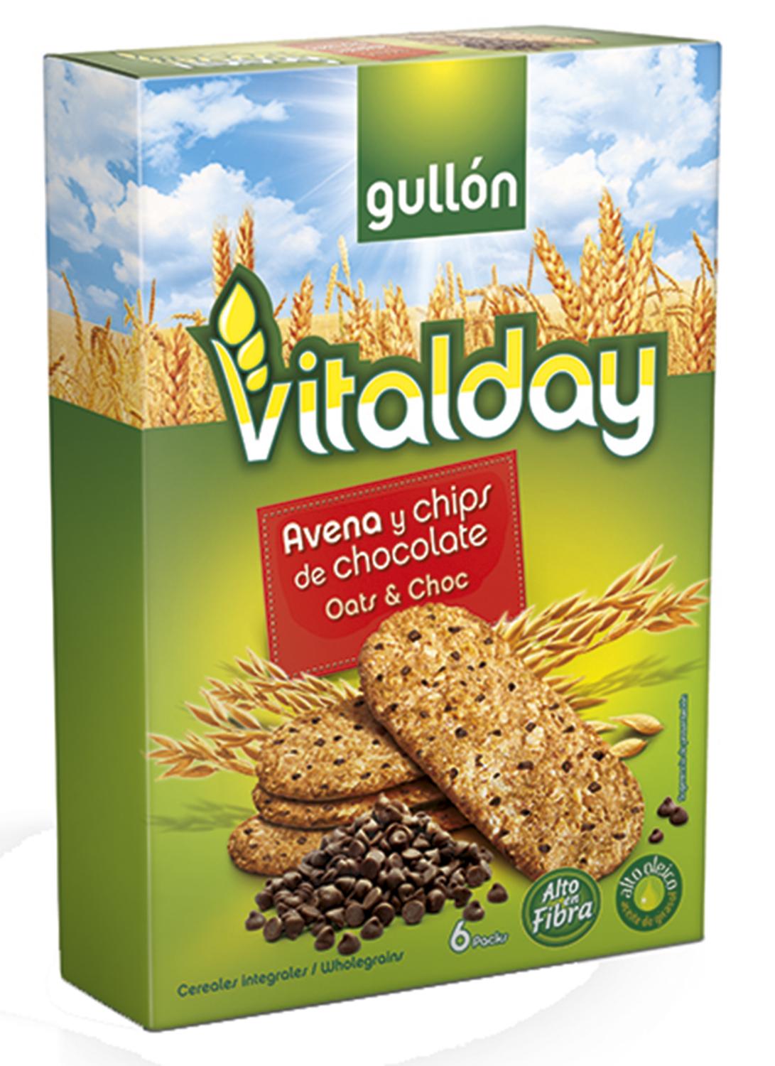 galletas vitalday avena-chip gullon 240 g