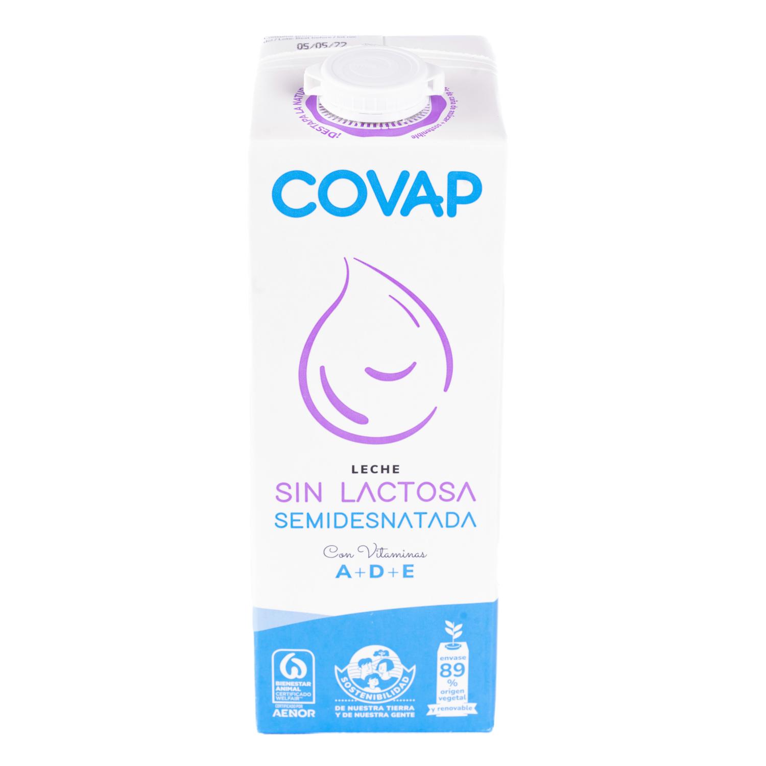 leche covap semidesnatada s/lactosa  1 l