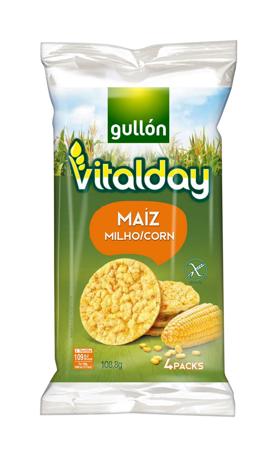 tortitas maiz gullon  p-4 108gr