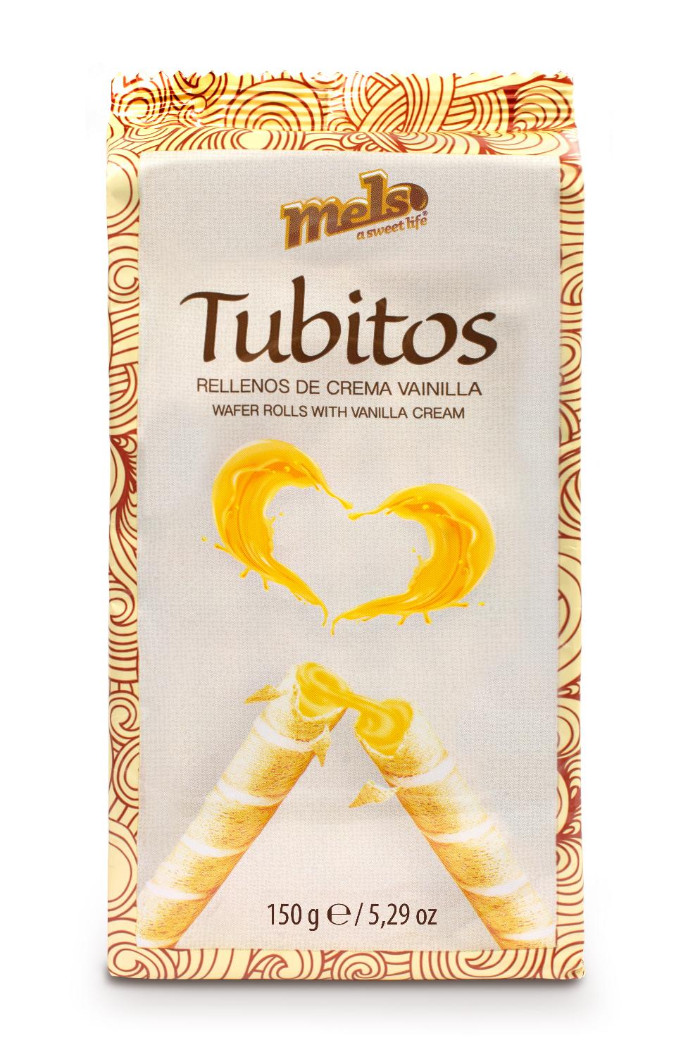 tubitos relleno crema vainilla mels 160 g