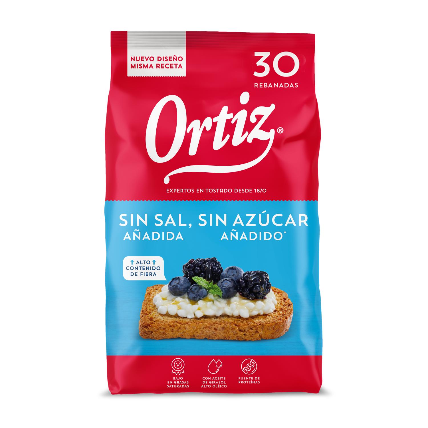 pan tostado sin sal ortiz 324 g