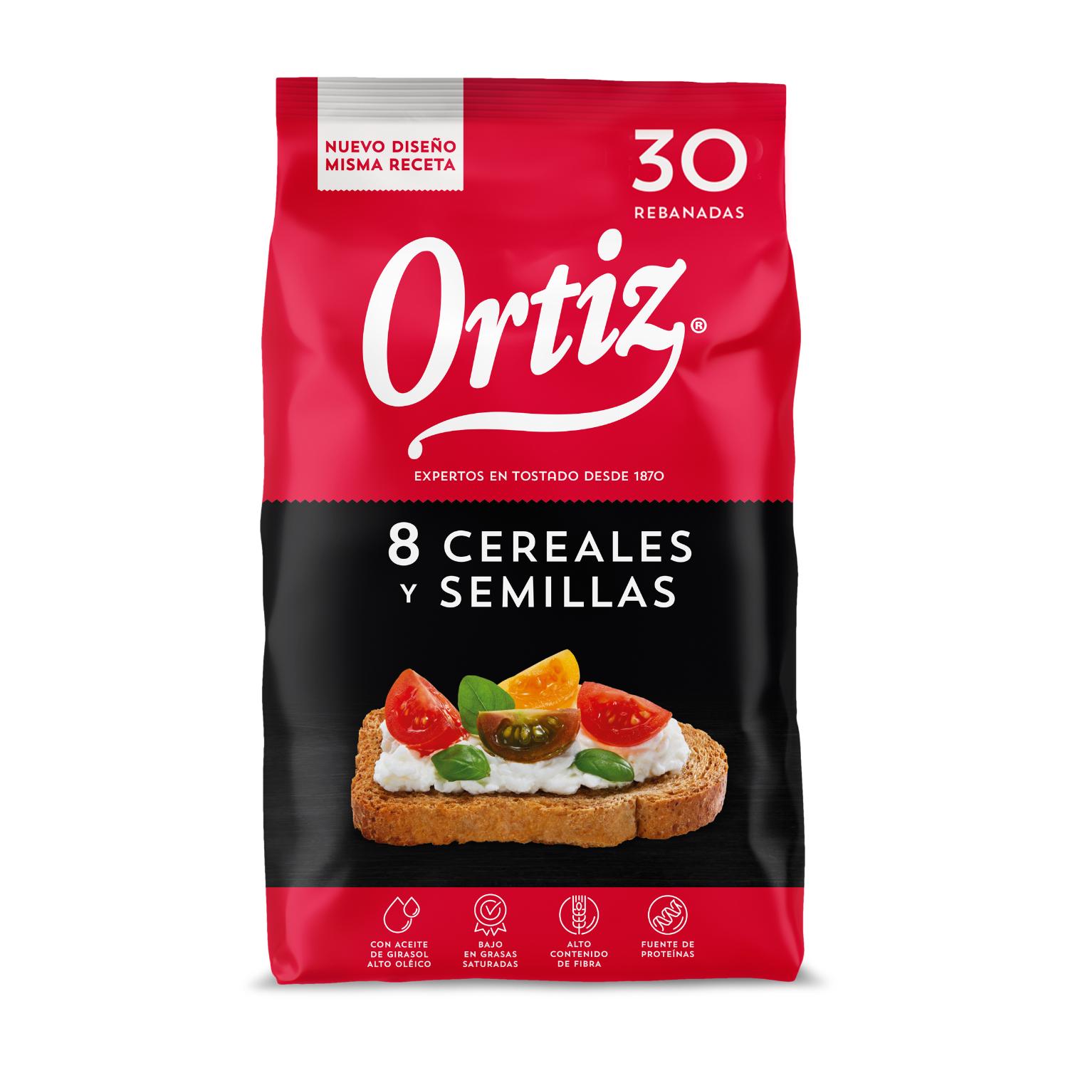 pan tostado multicereal ortiz  36 reban.