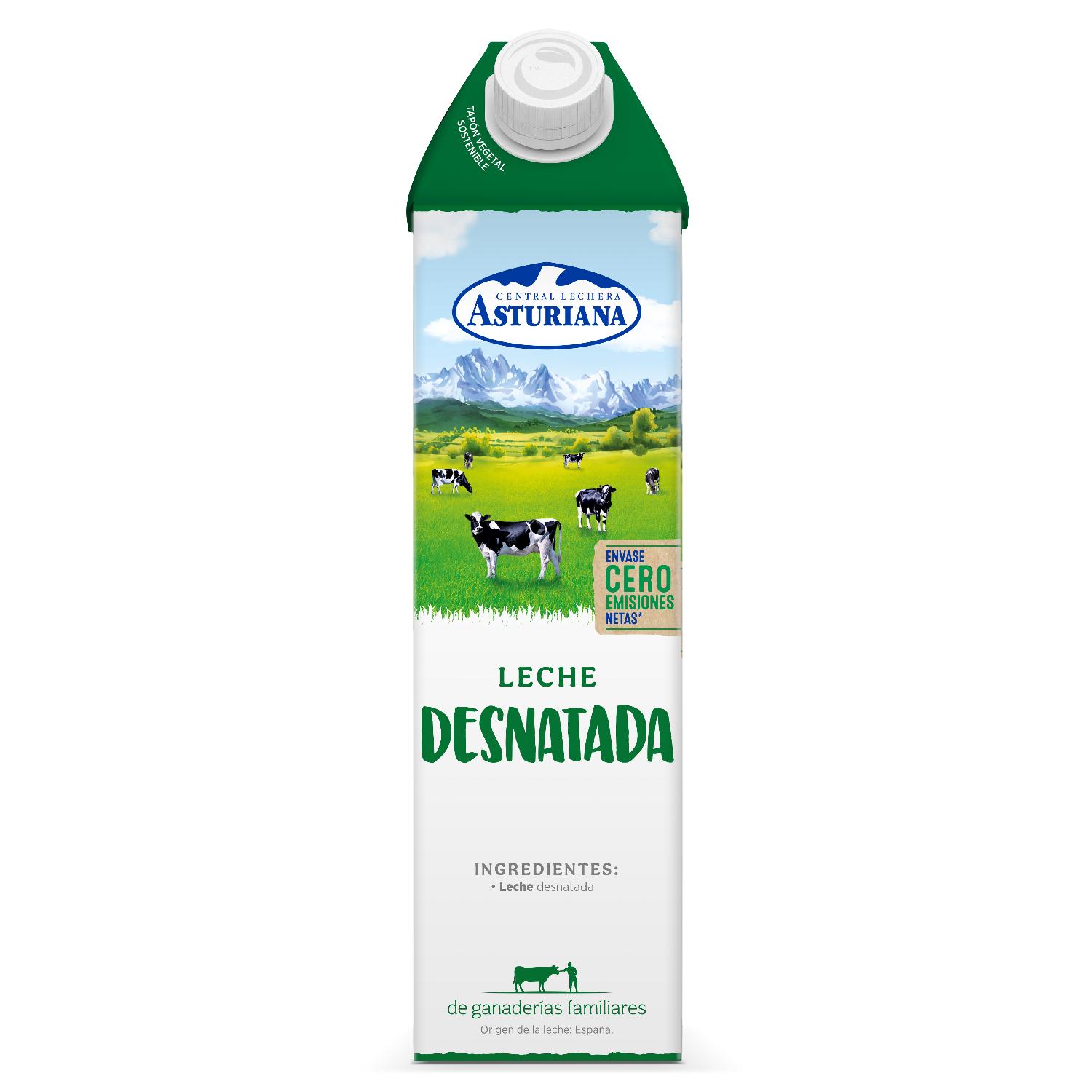 leche asturiana desnatada brik 1 l