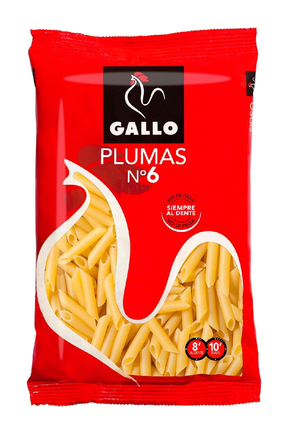 pastas plumas 6 gallo 250 g