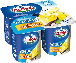 yogur sabor vainilla clesa 125 gr pack 4