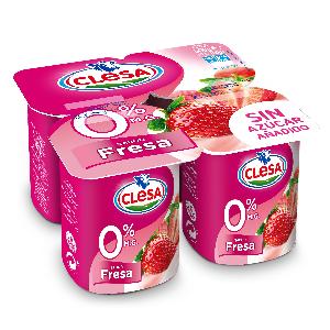 yogur desnatado fresa clesa p-4