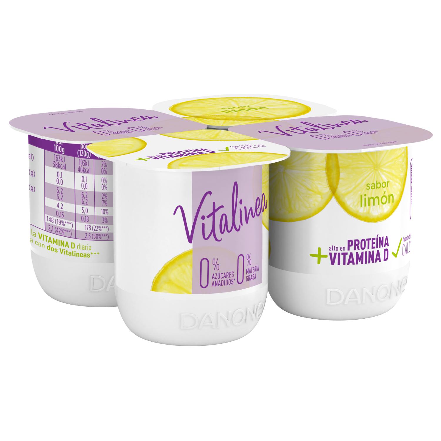 yogur vitalinea limon 125gr p-4 yogur vitalinea limon 125gr p-4