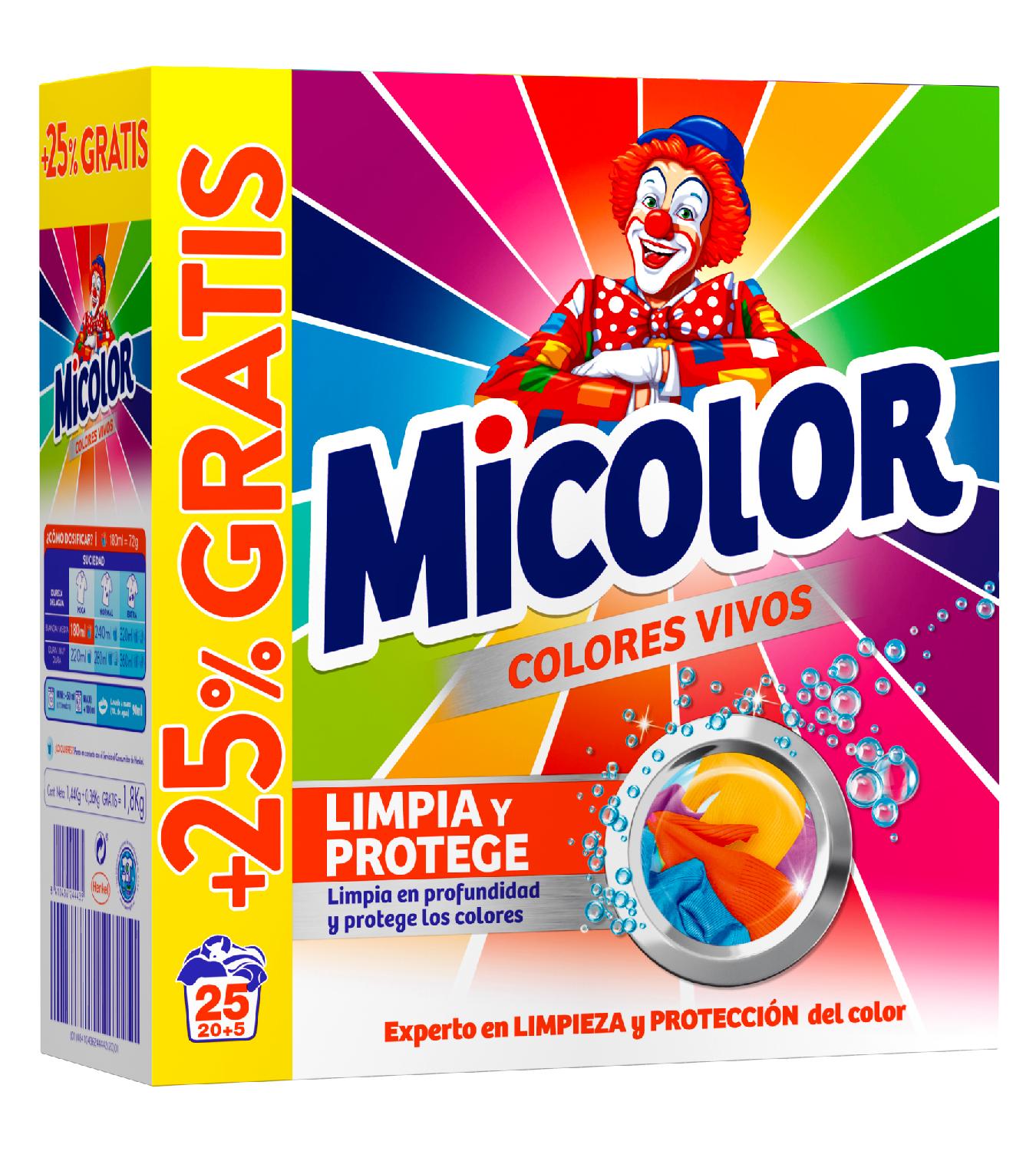 detergente polvo micolor 20 dosis