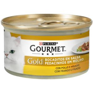 comida gatos g gold pollo/hig purina 85g