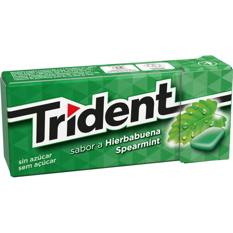 chicle fresh hierbabuena 2x1 trident 14,5 g