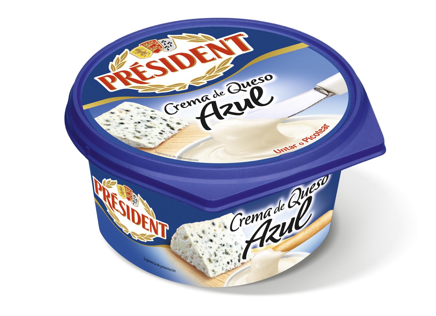 queso crema azul president 125 g