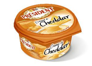 queso crema cheddar president 125 g