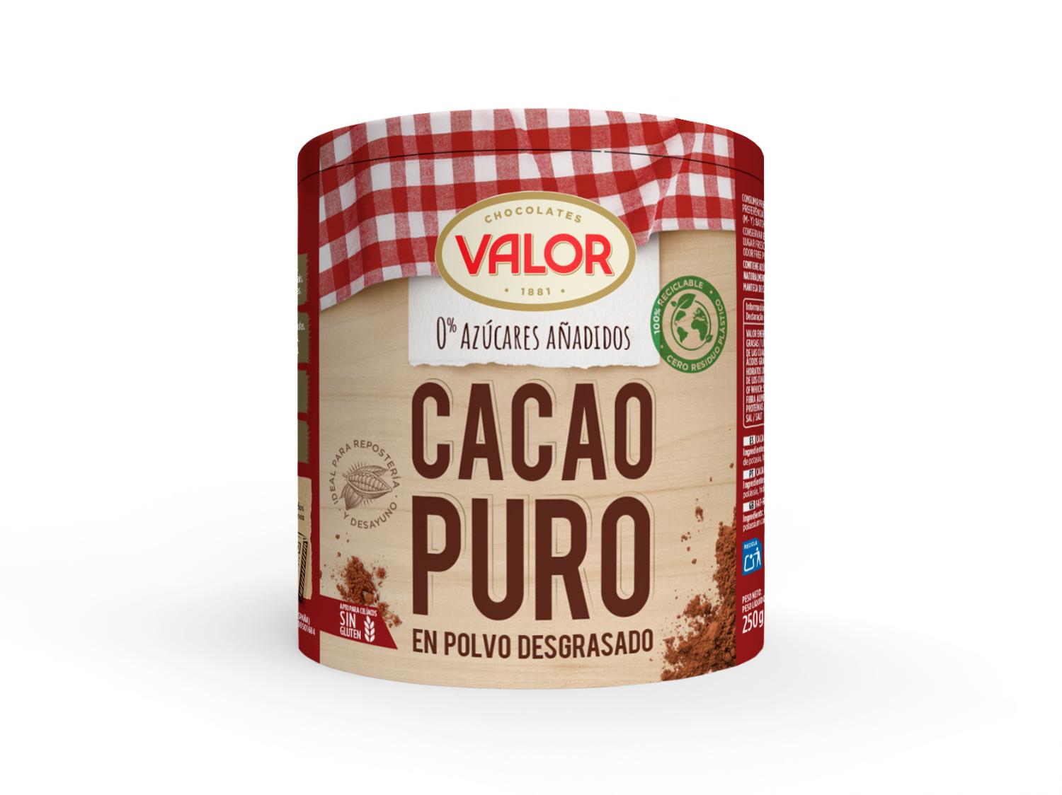 cacao soluble puro s/azucar valor 250 g