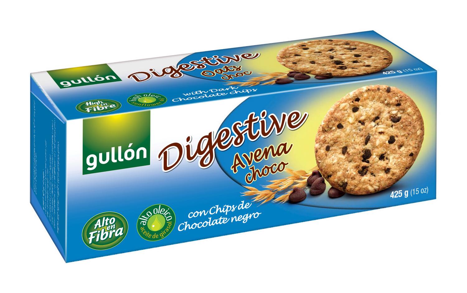 galletas digestive avena choco gullon 425 gr galletas digestive avena choco gullon 425 gr