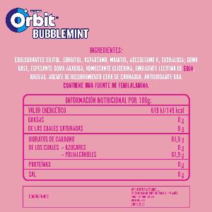 chicle bubblemin orbit p-30
