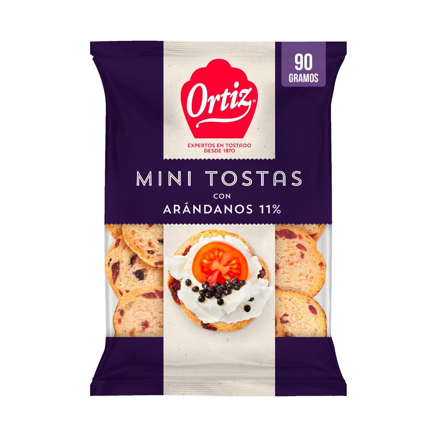 minitostas c/arandanos 90gr ortiz