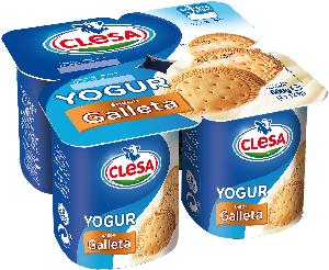 yogur sabor a galleta pack-4 clesa