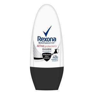 desodorante roll on invisible black + white men rexona 50 ml
