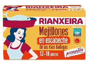 mejillones escabeche picante rias gallegas rianxeira 125- 63gr