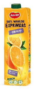zumo naranja exprimido sin pulpa juver 1 l