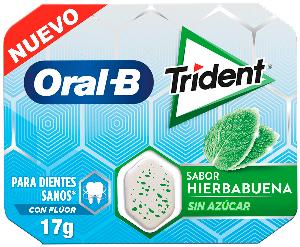 chicle hierbabuena oral b trident 17gr