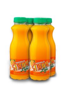 refresco naranja simon life p-4 330ml