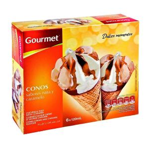 helado gourmet cono nata/caram.6u