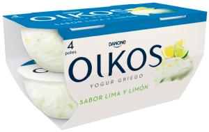 yogurt sabor lim/limon oikos danone 4x110gr